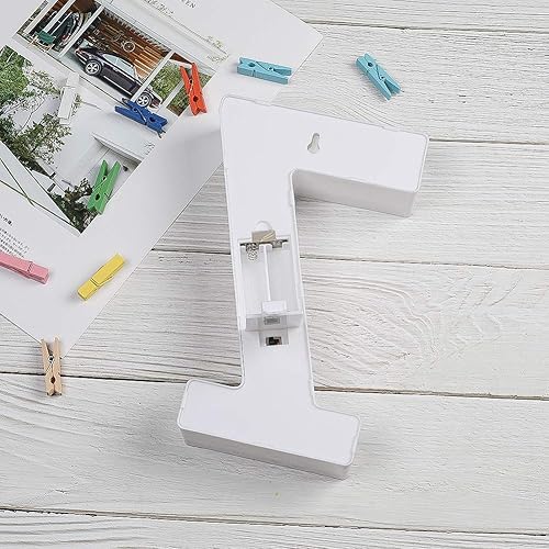 Miniatura 3 de YKB Letrero con luces LED de marquesina con números, luz blanca cálida, luces nocturnas que funcionan con pilas para confesión, bodas, fiestas,