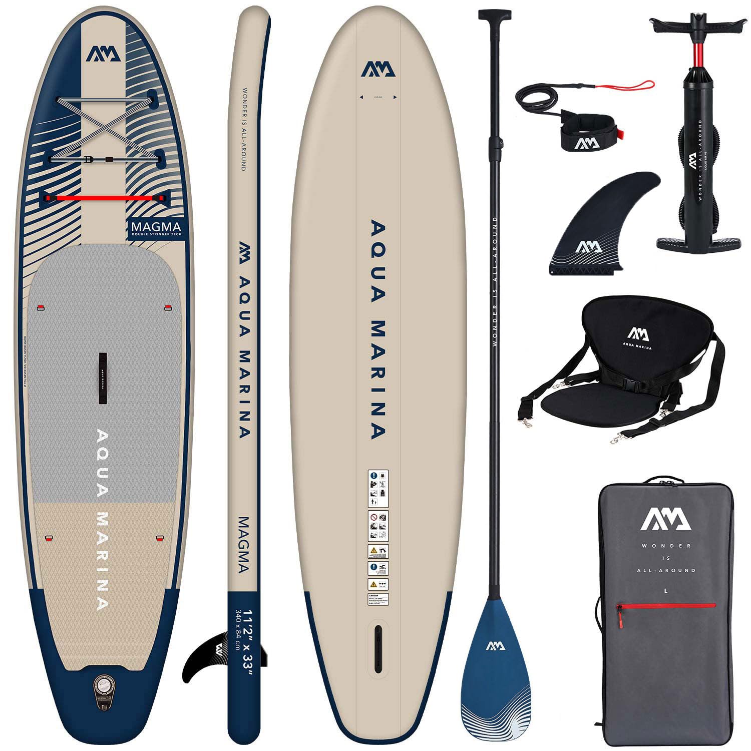 Aqua Marina Magma 2019 SUP Board Inflatable Stand Up Paddle Surfboard Paddle, Board