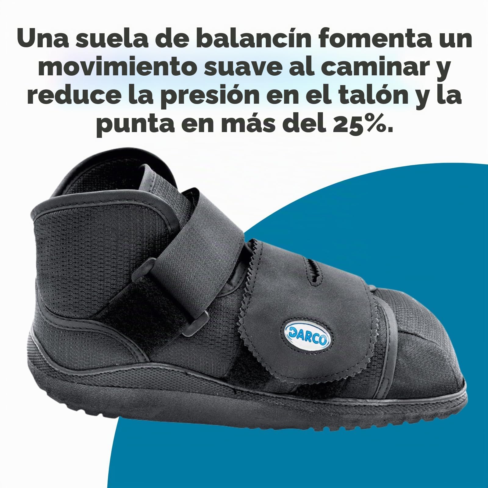 DARCO - Botas médicas protectoras multiusos - Zapato médico estabilizador suministrado por el NHS - Botas de alivio de presión #1 para curación postoperatoria, heridas y úlceras - Pie izquierdo o