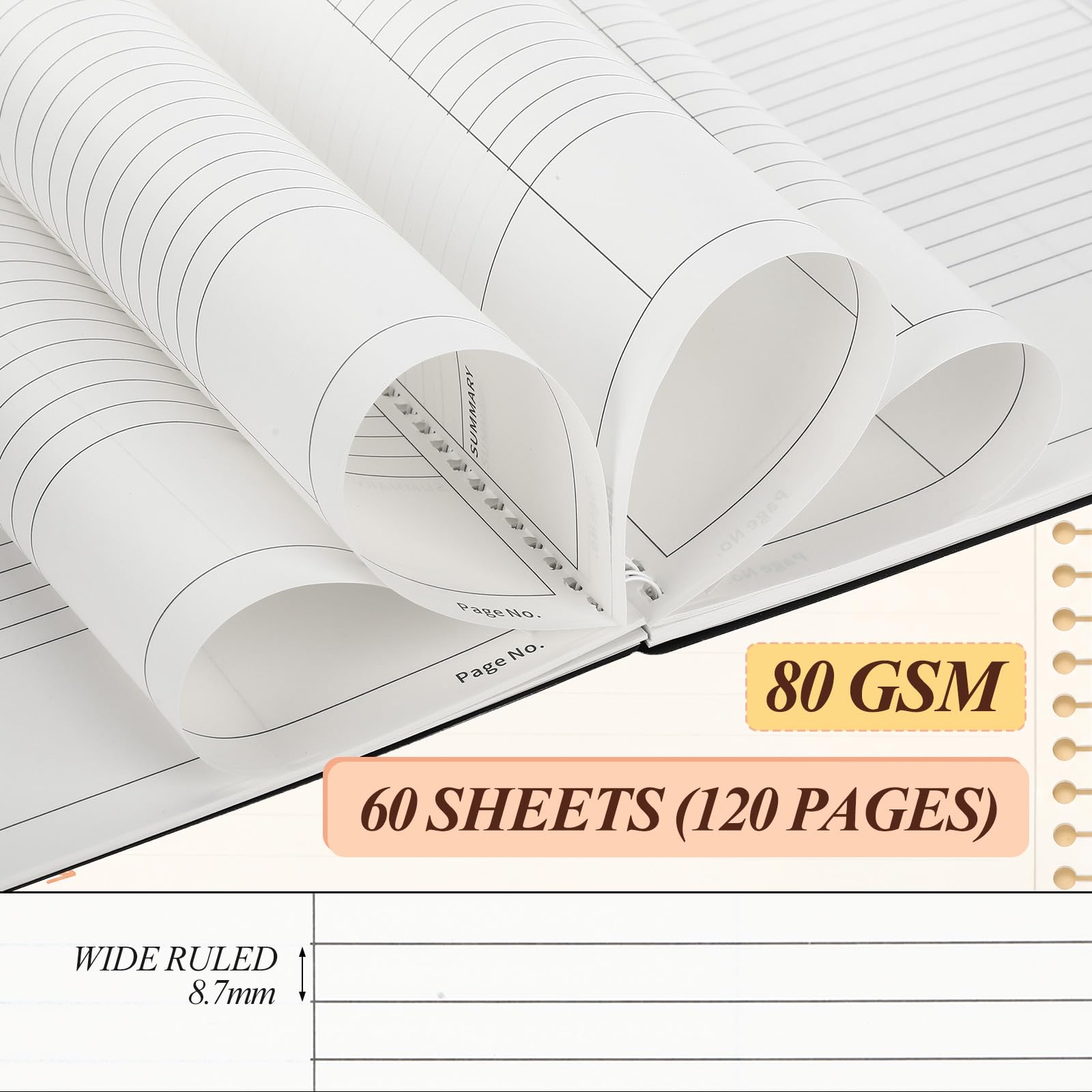 Resurhang Paquete de 10 cuadernos de notas Cornell A4, 8.5 x 11 pulgadas, cuadernos de espiral Cornell para tomar notas, cuaderno rayado universitario para escuela, oficina, negocios, hogar, 60 hojas