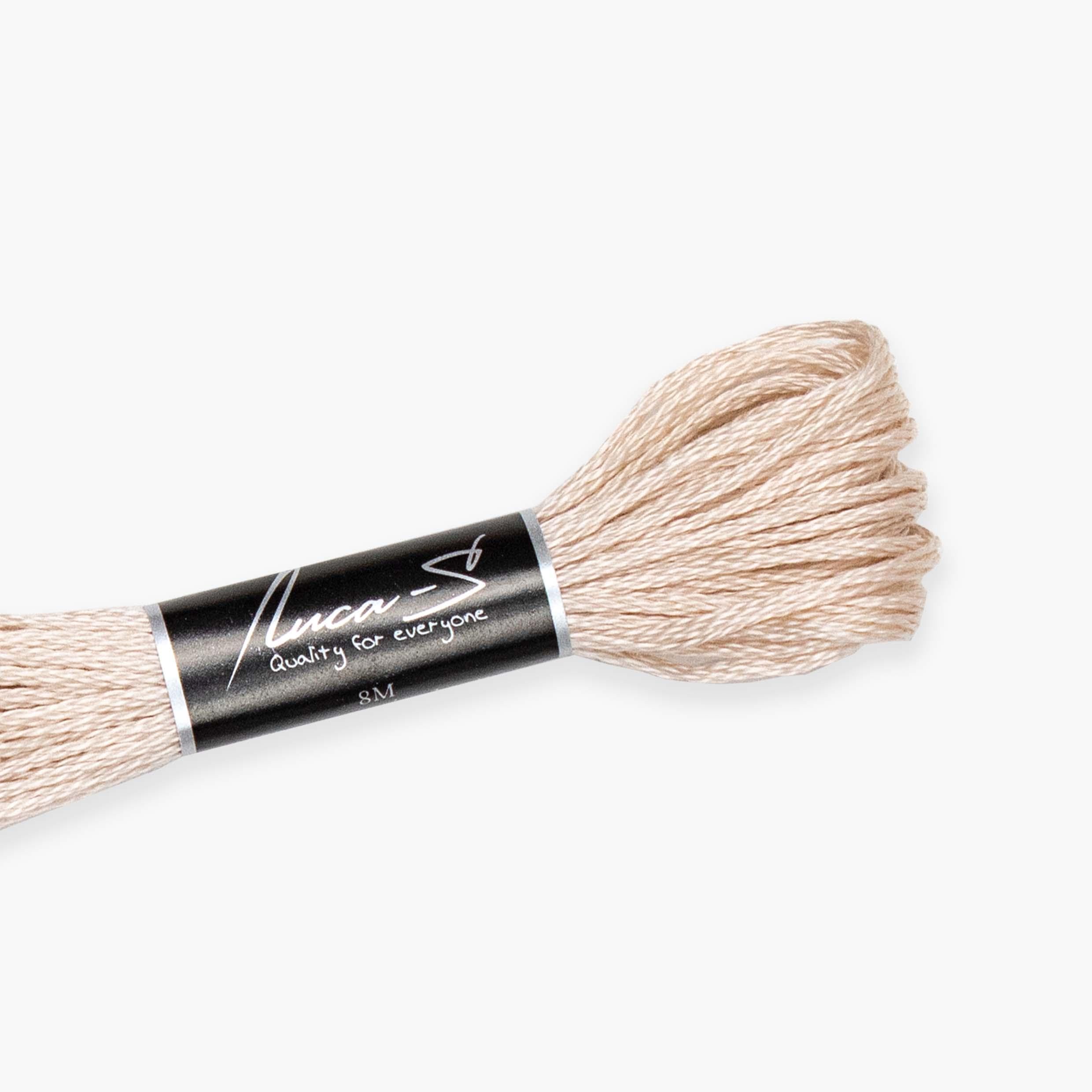 Premium Embroidery Thread Luca-S, 100% Giza Cotton, Oeko TEX Certified Stranded Cotton - 439 / DMC 543 / Anchor 933
