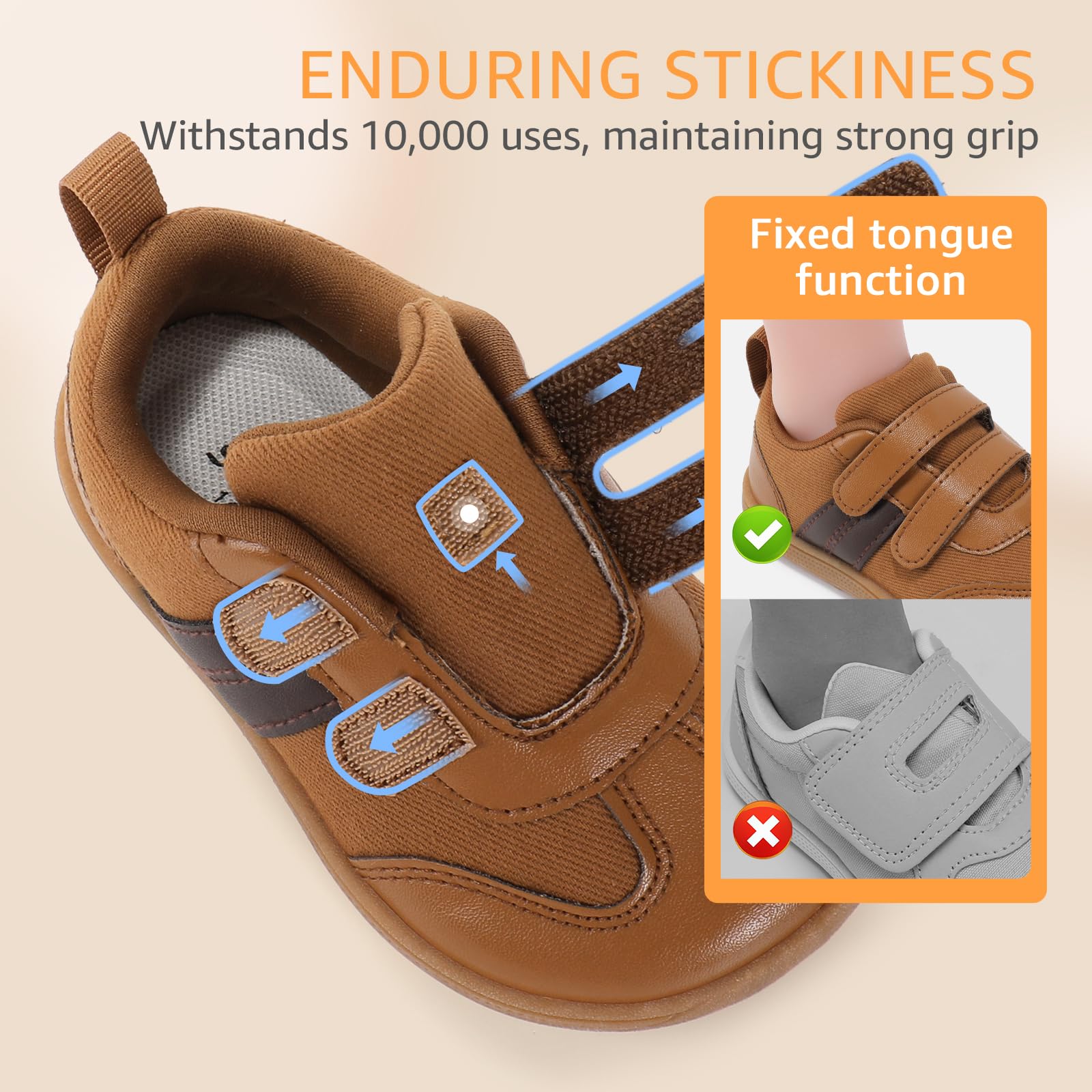 STQ KIDS Boys Girls Trainers Toddler Wide Toe Box Barefoot School Shoes Zero Drop Lightweight Baby Infant First Walking Shoe Non Slip Soft Kid Running Tennis Sneaker — view 6