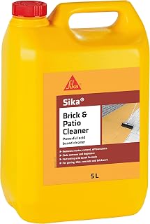 Sika Brick and Patio Cleaner | Powerful Acid Based Cleaning Solution for Brickwork, Concrete and Patios - 5 Litre - Clear