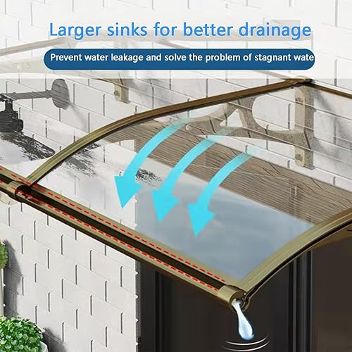 Miniatura 6 de Toldo para ventana de puerta de patio, cubierta de policarbonato para puerta delantera, toldo para puerta, toldo para jardín, ventana al aire libre,