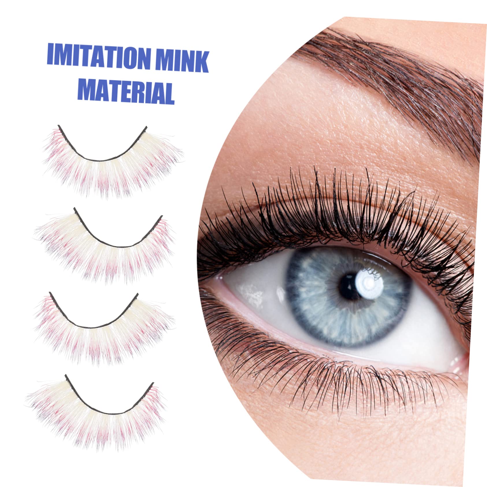Healeved 4 Set Di Ciglia Finte A Lunghezza Intera Extension Per Ciglia Soffici 3d Look Per Donne Per Trucco Da Sfilata Di Moda 5 Paia*4