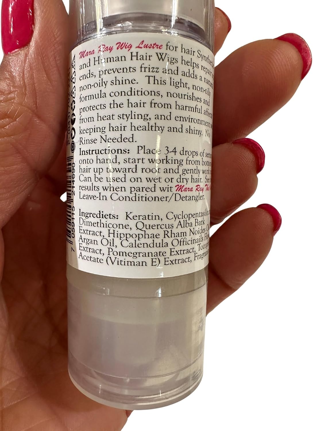 Wig Luster for All Synthethic and Human Hair Wig, 30ml