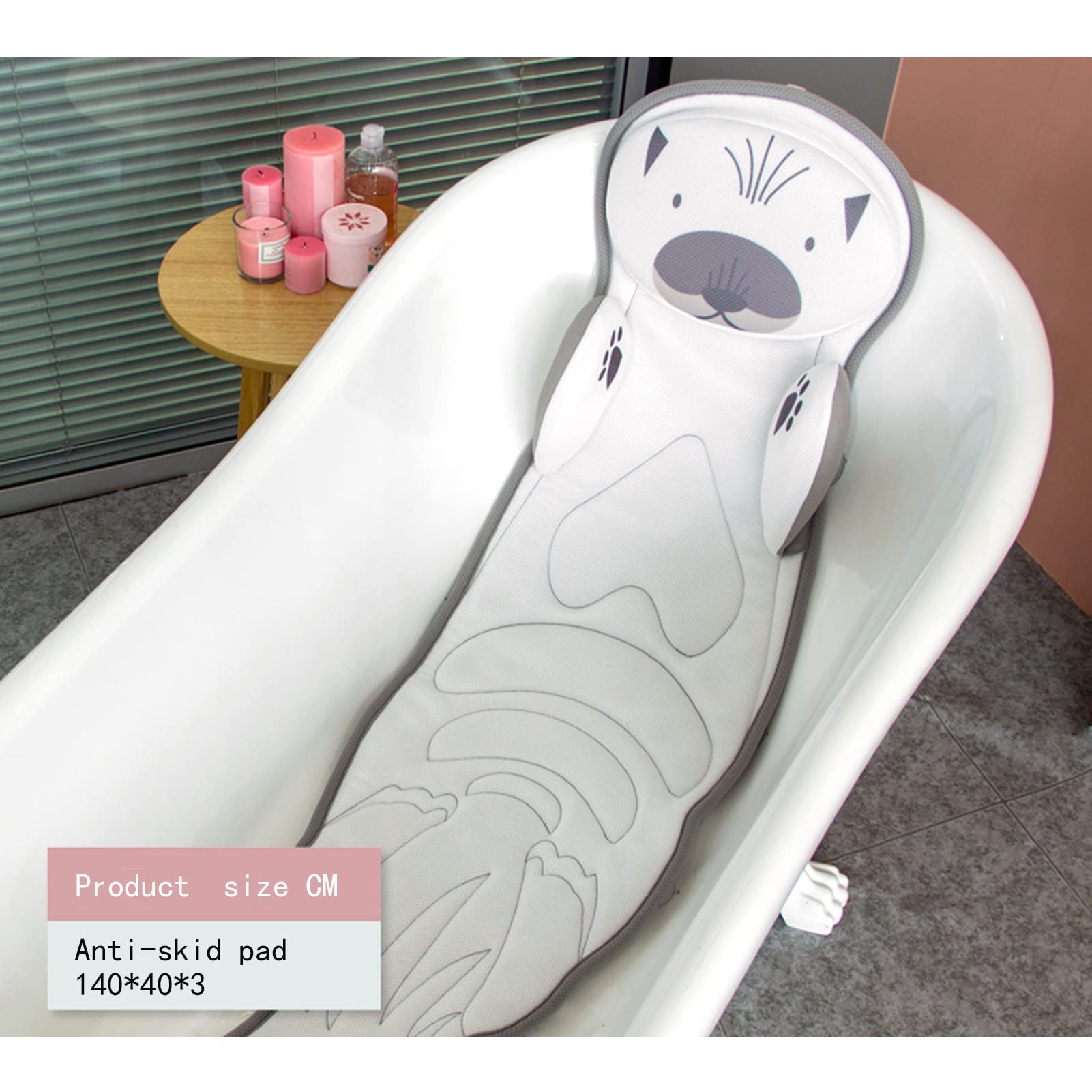 MyrRhe Baby's Otter Ergonomisches Badekissen: 3D-Air-Mesh, schwarz, luxuriös, Spa-Erlebnis – perfektes Badezubehör, Geschenk zur Entspannung.