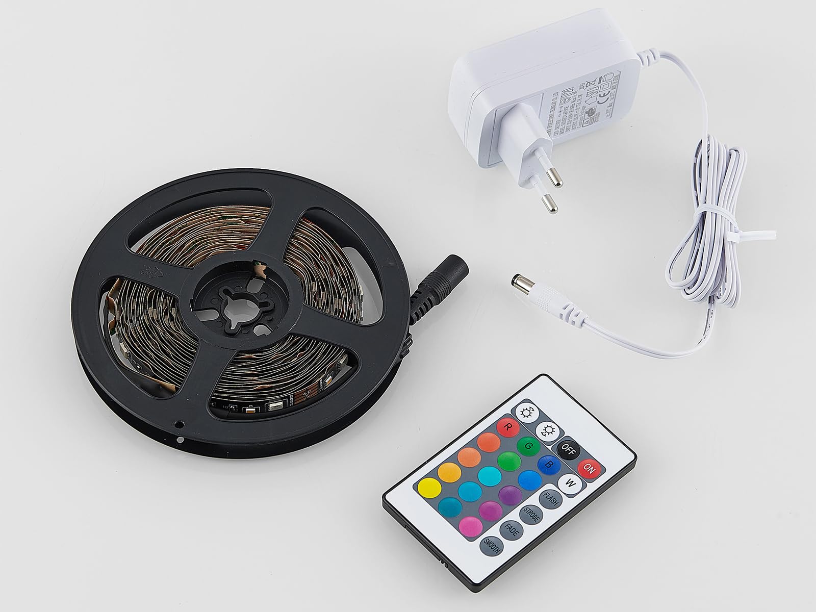 2er Set LED Streifen mit Fernbedienung, RGB Farbwechsel & Dimmer - 5 Meter lang