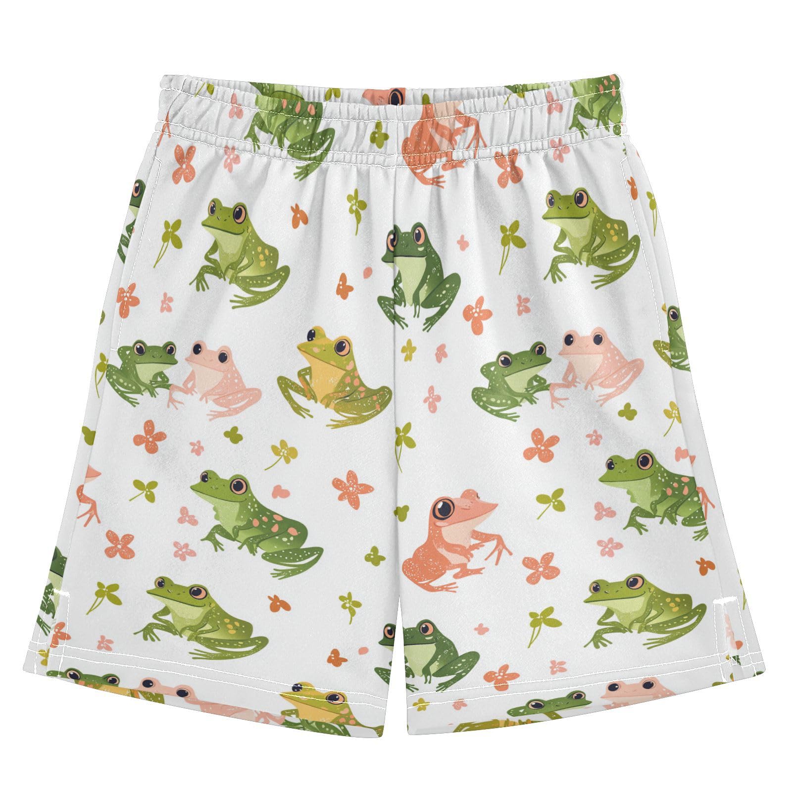 Caihoyu Boys Short with Pockets Light Weight Running Short Pants S Sweet Frog