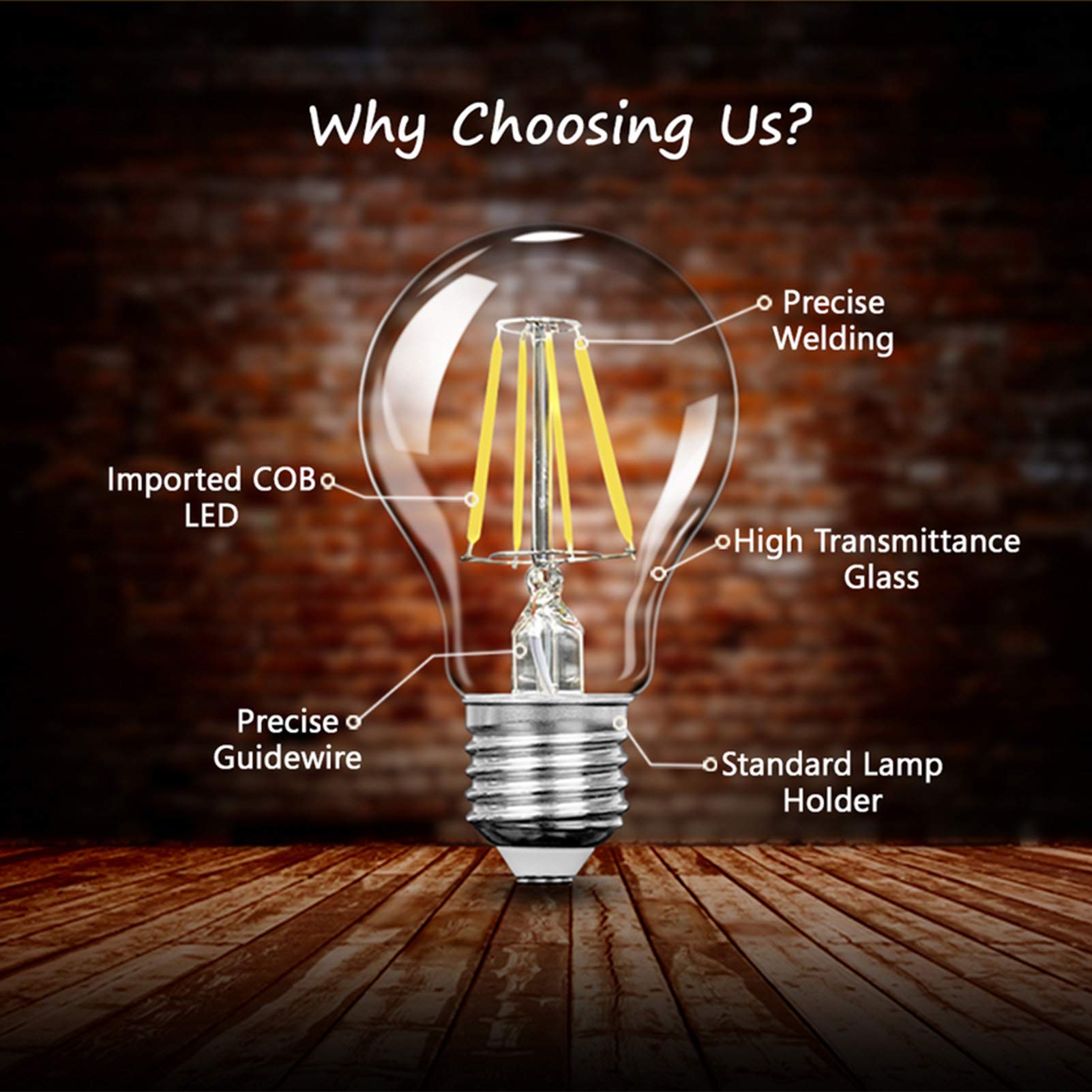 Lampadina a filamento LED E14 6 W non dimmerabile Lampadina a candela Edison vintage Confezione 10 bianco caldo/bianco freddo G45 600 lm Lampada a risparmio energetico in vetro trasparente ad alta lu
