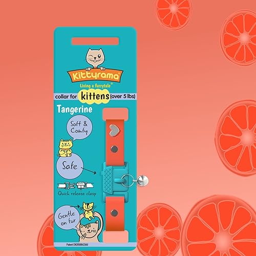 Vista 45 de Kittyrama Collar de gato Aqua con campana, ganador del premio, aprobado por veterinarios, liberación rápida, ligero y cómodo