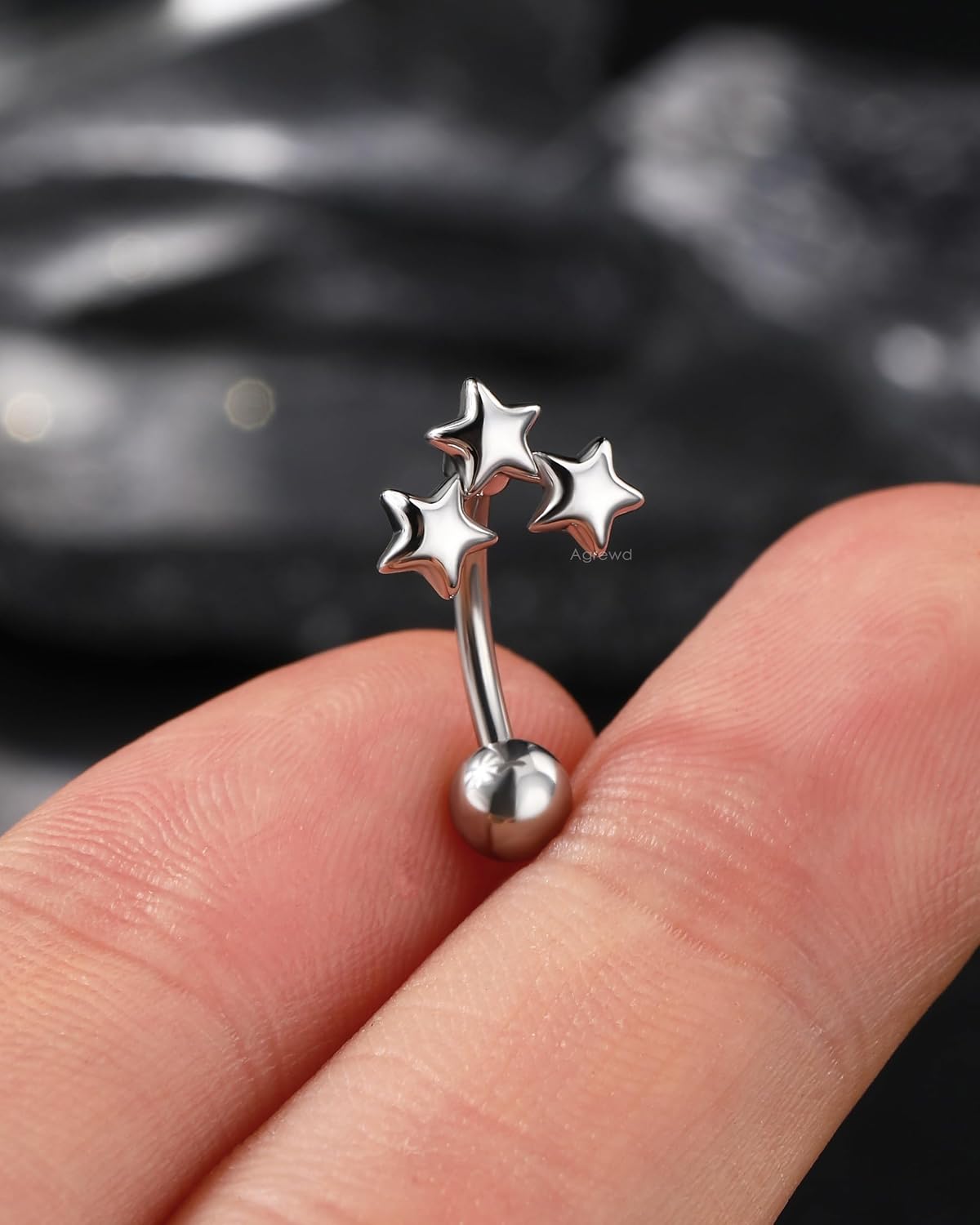 Minimalist Star Rook Earrings, 16G Rook Eyebrow Jewelry, Stainless Steel Rook Eyebrow Piercing Jewelry Vertical Labret Stud