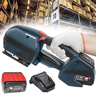Electric Strapping Machine,with 4000mha Battery Automatic Strapping Tool,for PP PET Pallet Portable Banding Strap Tension Strapping Tool (Size : 2battery)
