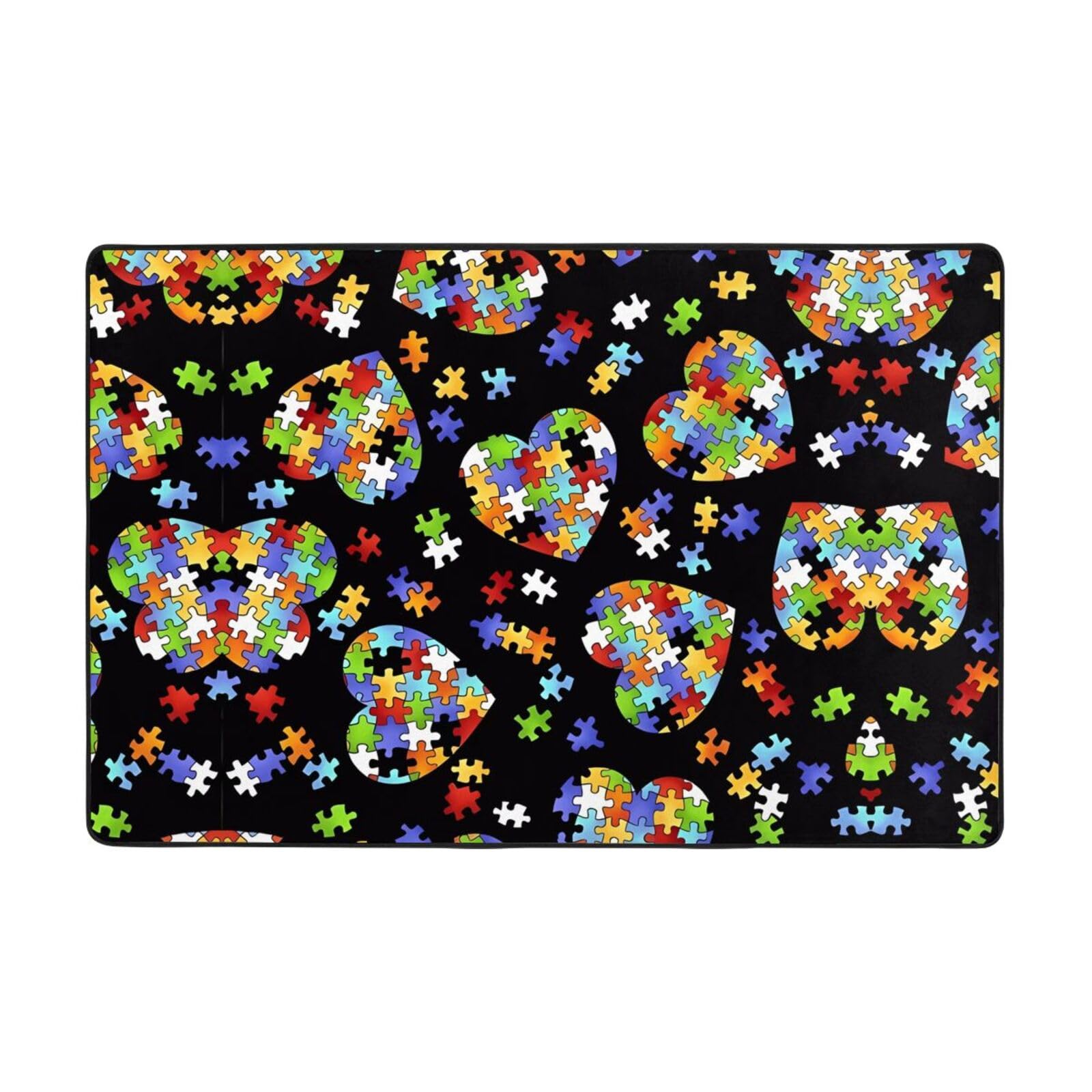 Tapis de sol autisme HYTTER 182x121 cm en flanelle de velours fin absorbant
