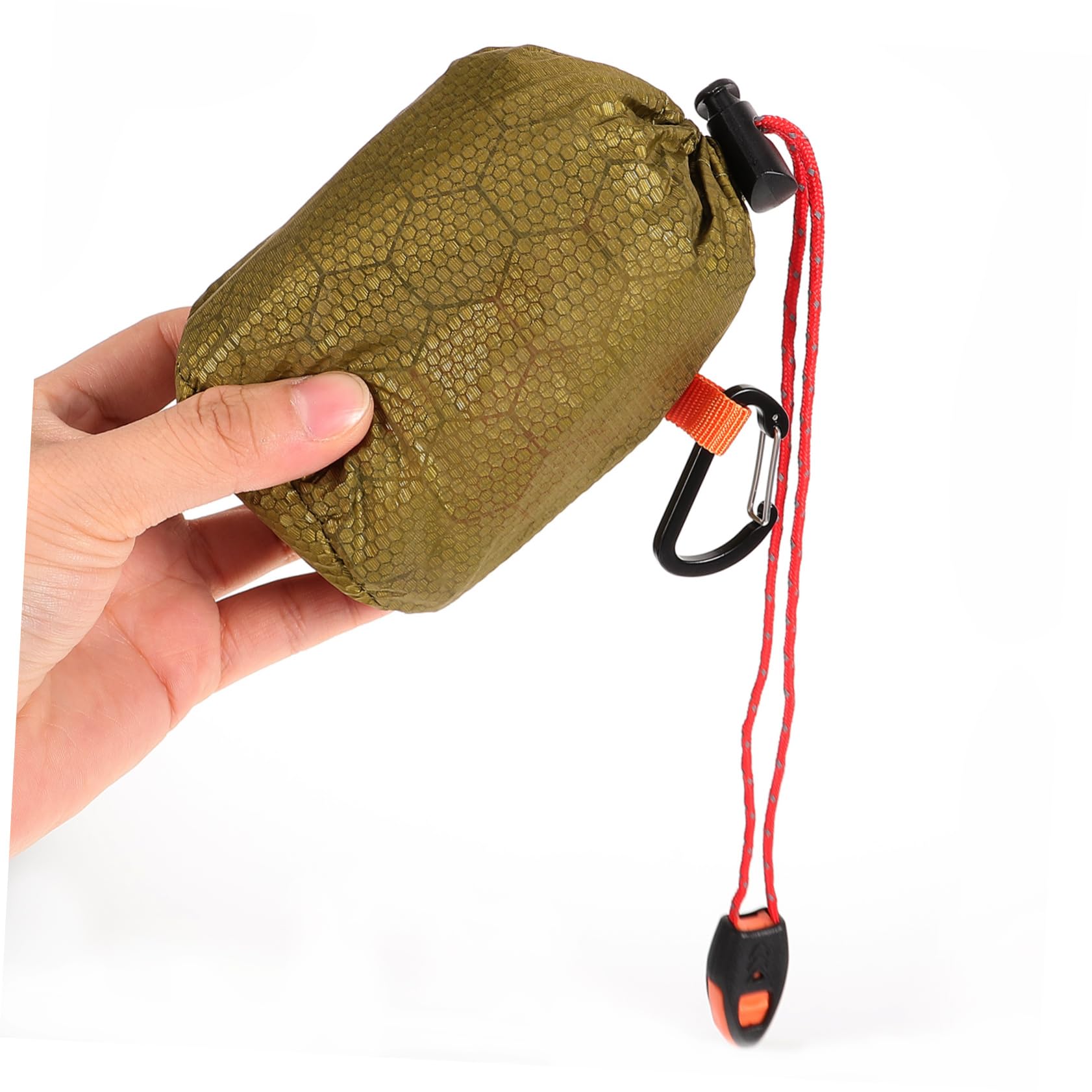 TOYANDONA Saco de Dormir de Emergencia frío Compacto Ligero cámping cálido Mantas de Emergencia térmica de Emergencia de Calentamiento PE película de Aluminio Verde