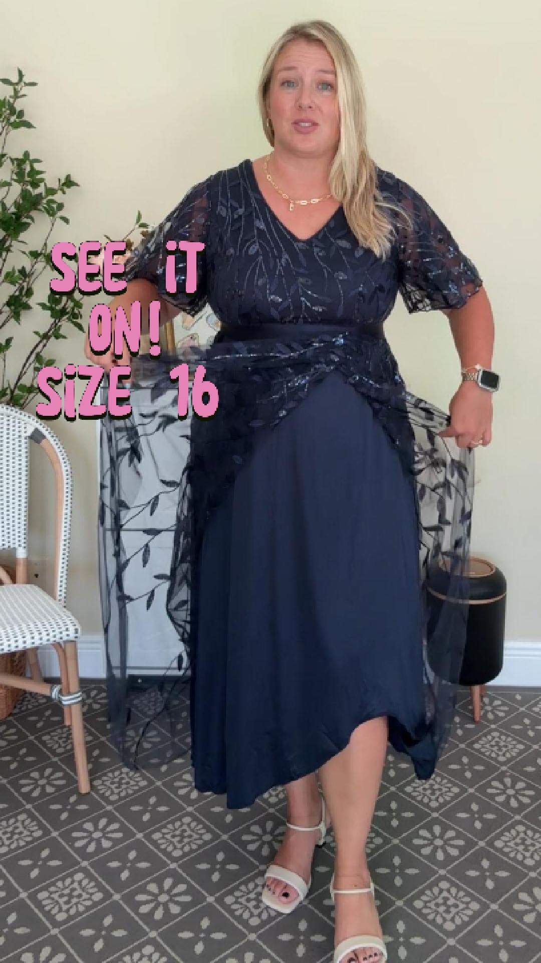 Watch See this Formal Dress on! Size 16 on Amazon Live