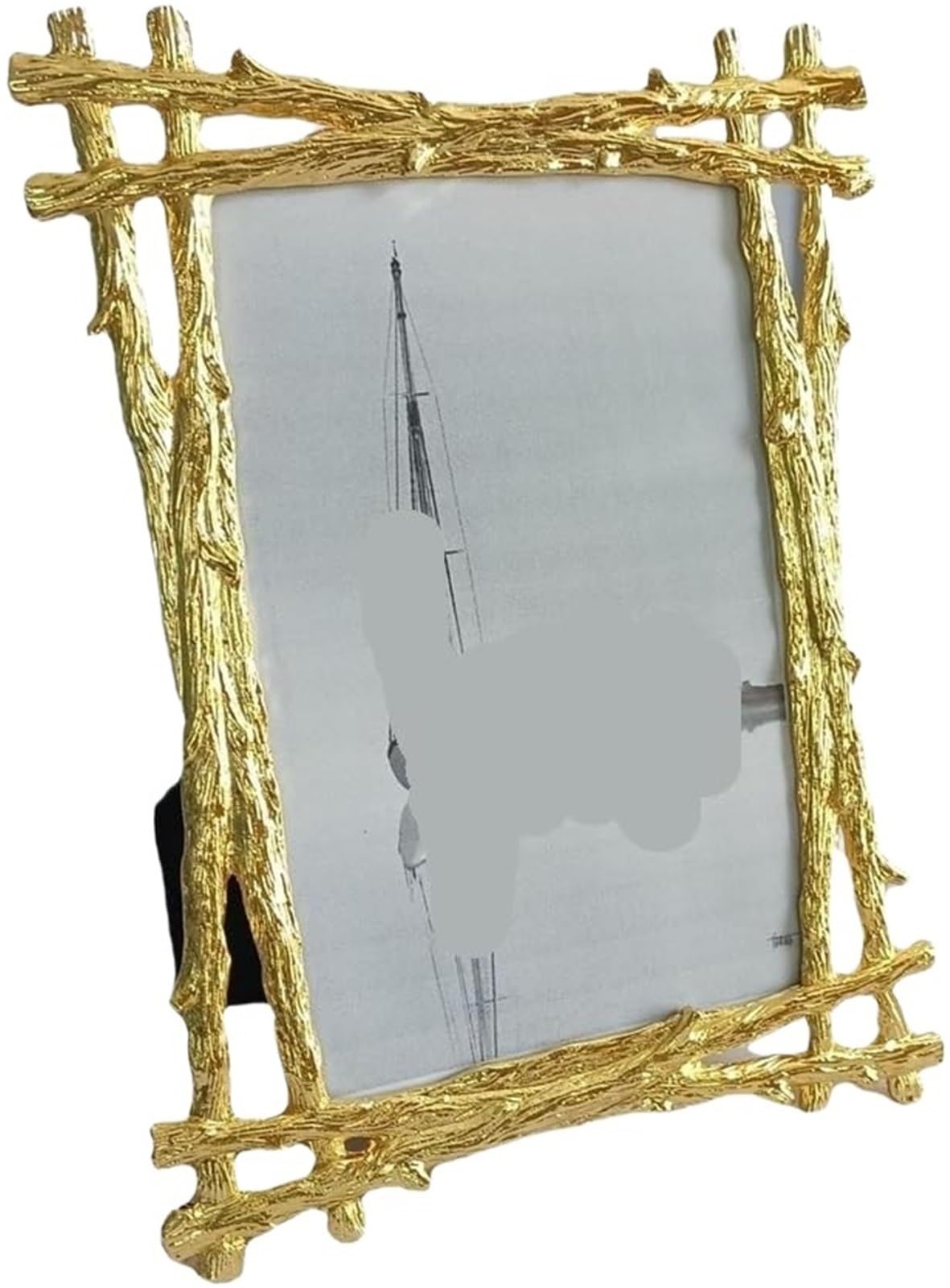 Vintage Photo Frame, Metal Golden Picture Frame Home Decoration 6 7 Inch(6inches)
