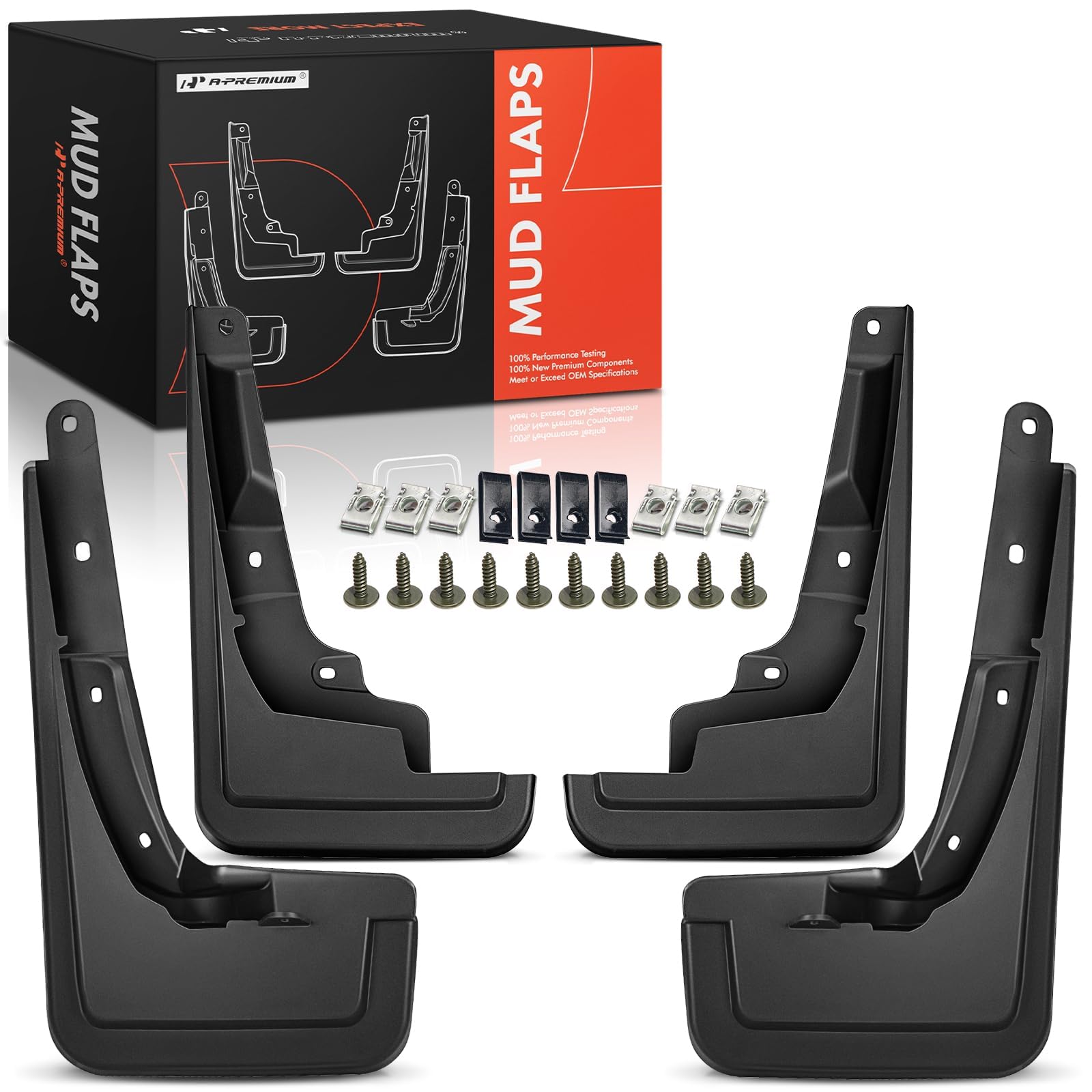 A-Premium Mud Flaps Compatible with Ford Maverick 2025 2024 2023 2022 Splash Guards Fender Front &amp; Rear Mud Guards Splash 4PCS, with Hardware, No Drilling Required