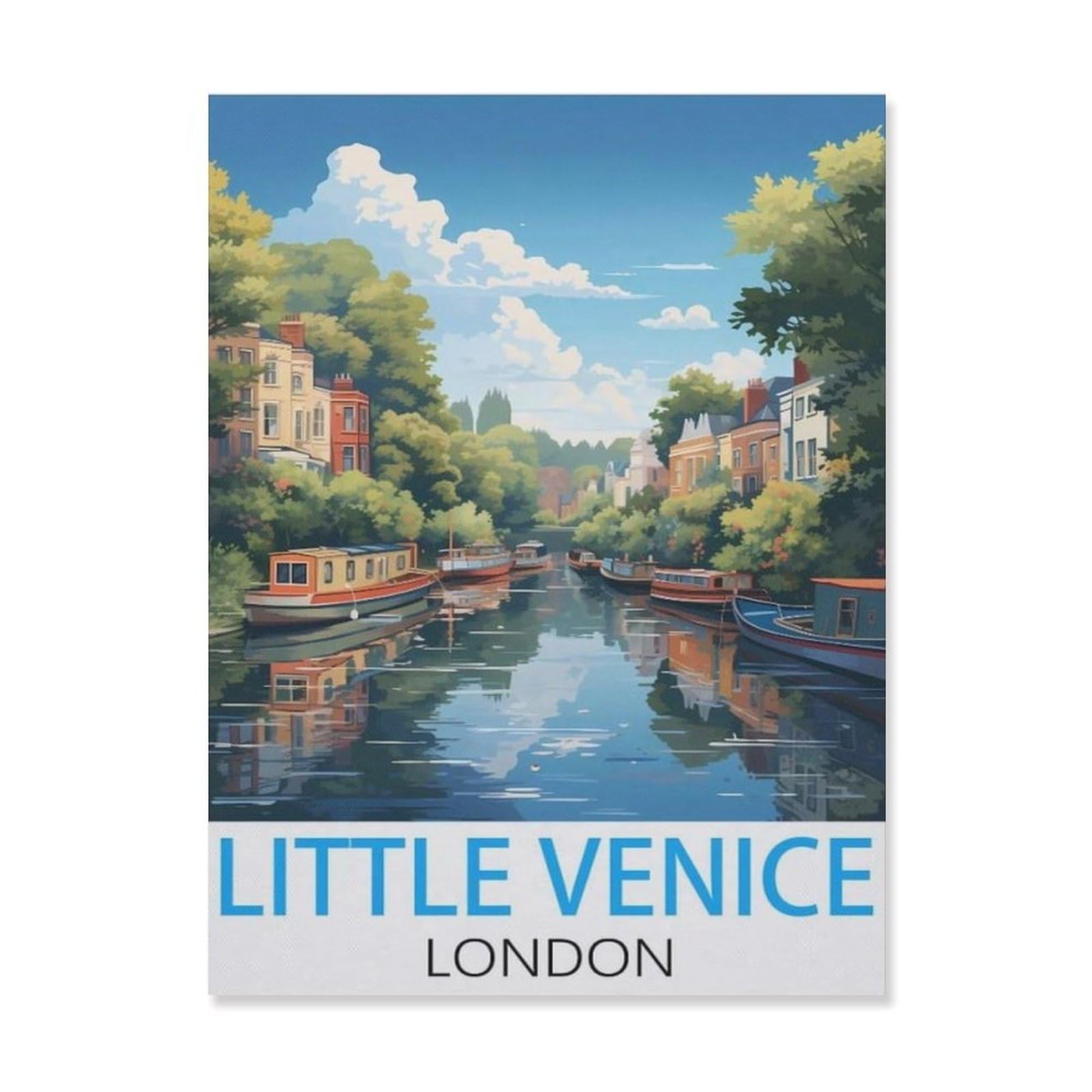 Little Venice London，Retro Metal Tin Sign/Plaque for Kitchen Lounge Garden Garage Pub Wall/Door(30x40cm）12x16 inch-DR74