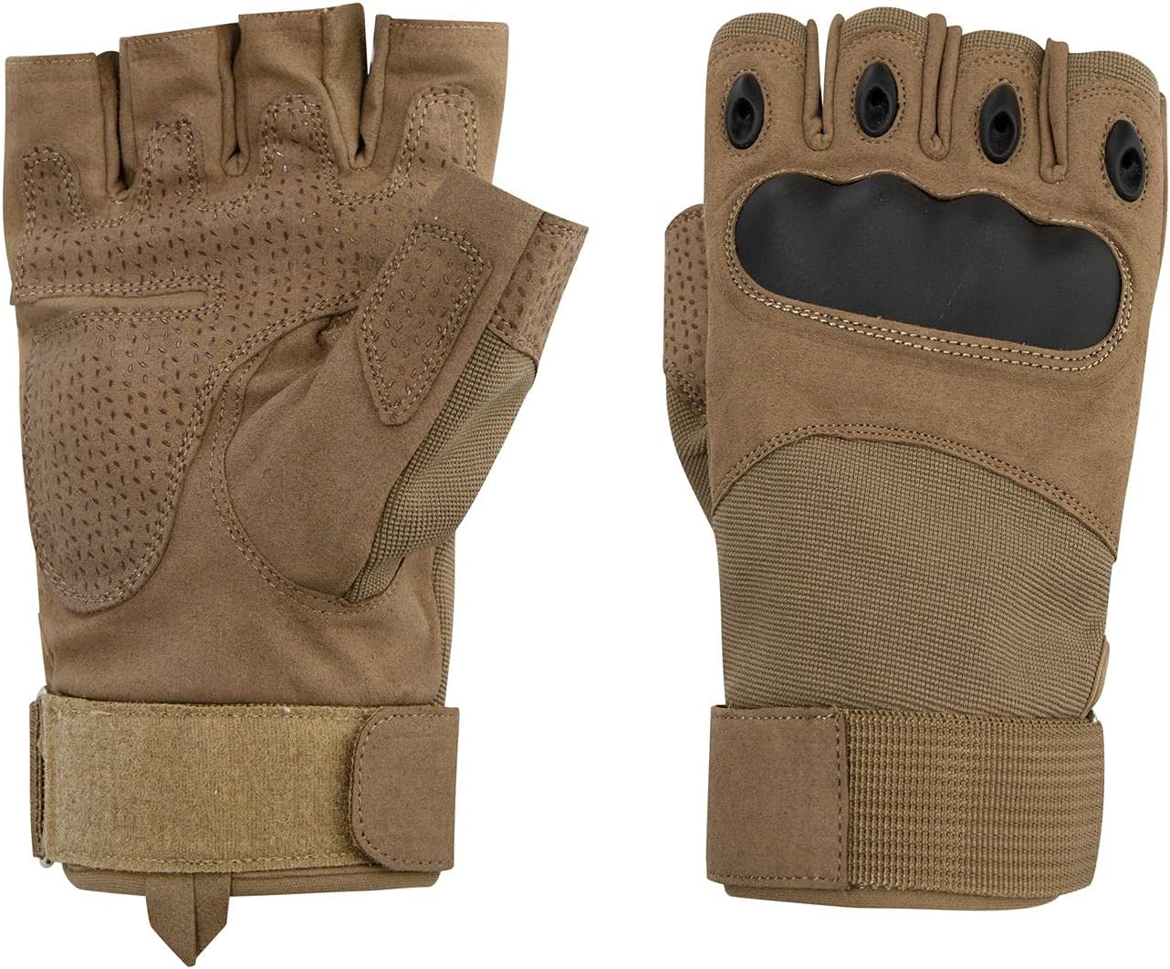 Walker and Hawkes - Anti-slip Fingerless Knuckle Guard Outdoor Shooting Sports Gloves