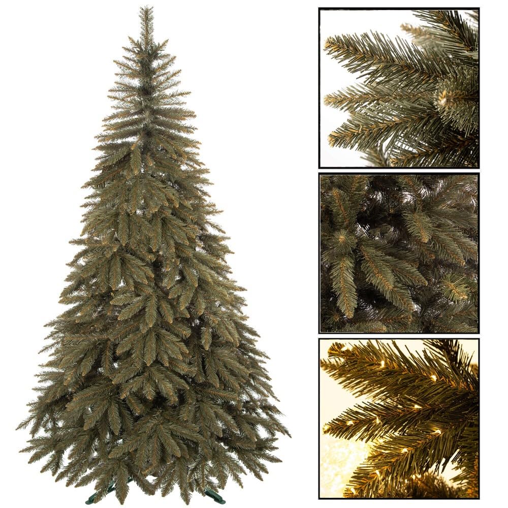 SPRINGOS Sztuczna choinka kaukaska świerk 150 cm szczegółowa jakość premium