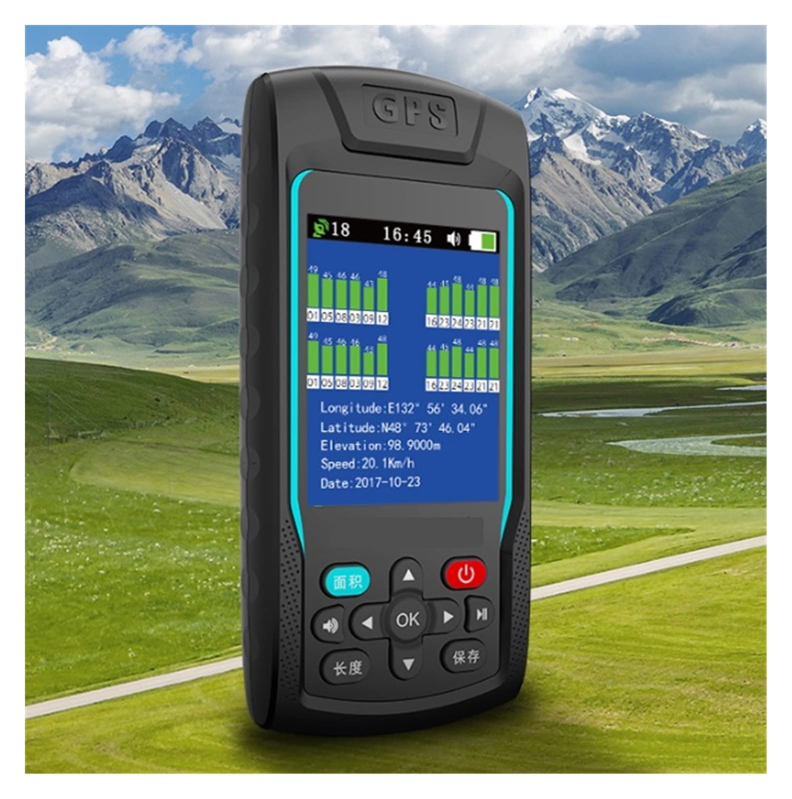 medidor de distancia láser, Medidor de tierra GPS MC8066, encuesta de área de arado, 2,8 pulgadas, LCD, longitud de tierras de cultivo, longitud, latitud, medición de altitud Medir distancia, área y v