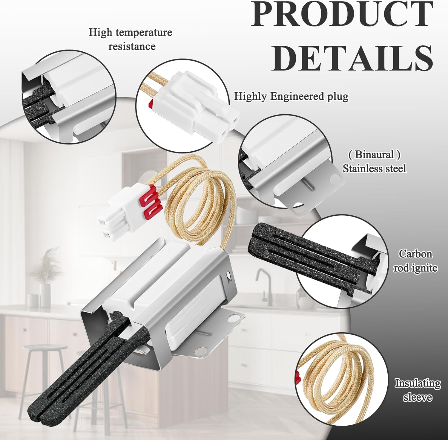 【2026 UPGRADED】MEE61841403 MEE61841401 Gas Range Oven Igniter MEE63084901 Compatible with LG Range Oven Burner Ignitor (LRG LS LDG LSG LTG）Replace 1599783 AP5214765 PS3535362 EAP3535362 by Cenipar