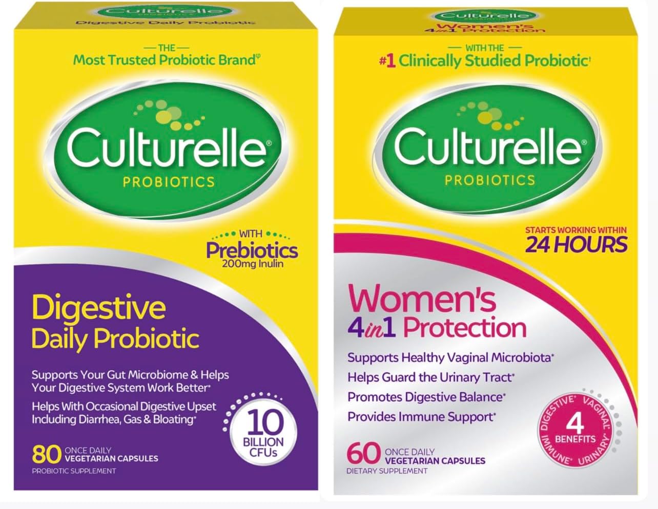 Amazon com: Culturelle Daily Probiotic Capsules for Men Women Most