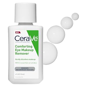 CeraVe Eye Makeup Remover with Hyaluronic Acid and Ceramides Waterproof Non-Comedogenic Fragrance Free Non-Greasy Ophthalmologist Tested 4 Ounces