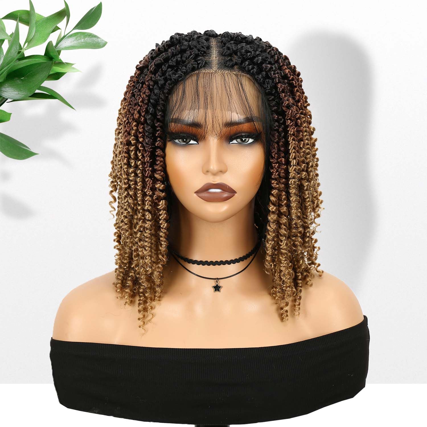 Amazon.com : Fancy Hair Double Full Lace Knotless Braided  display picture 3