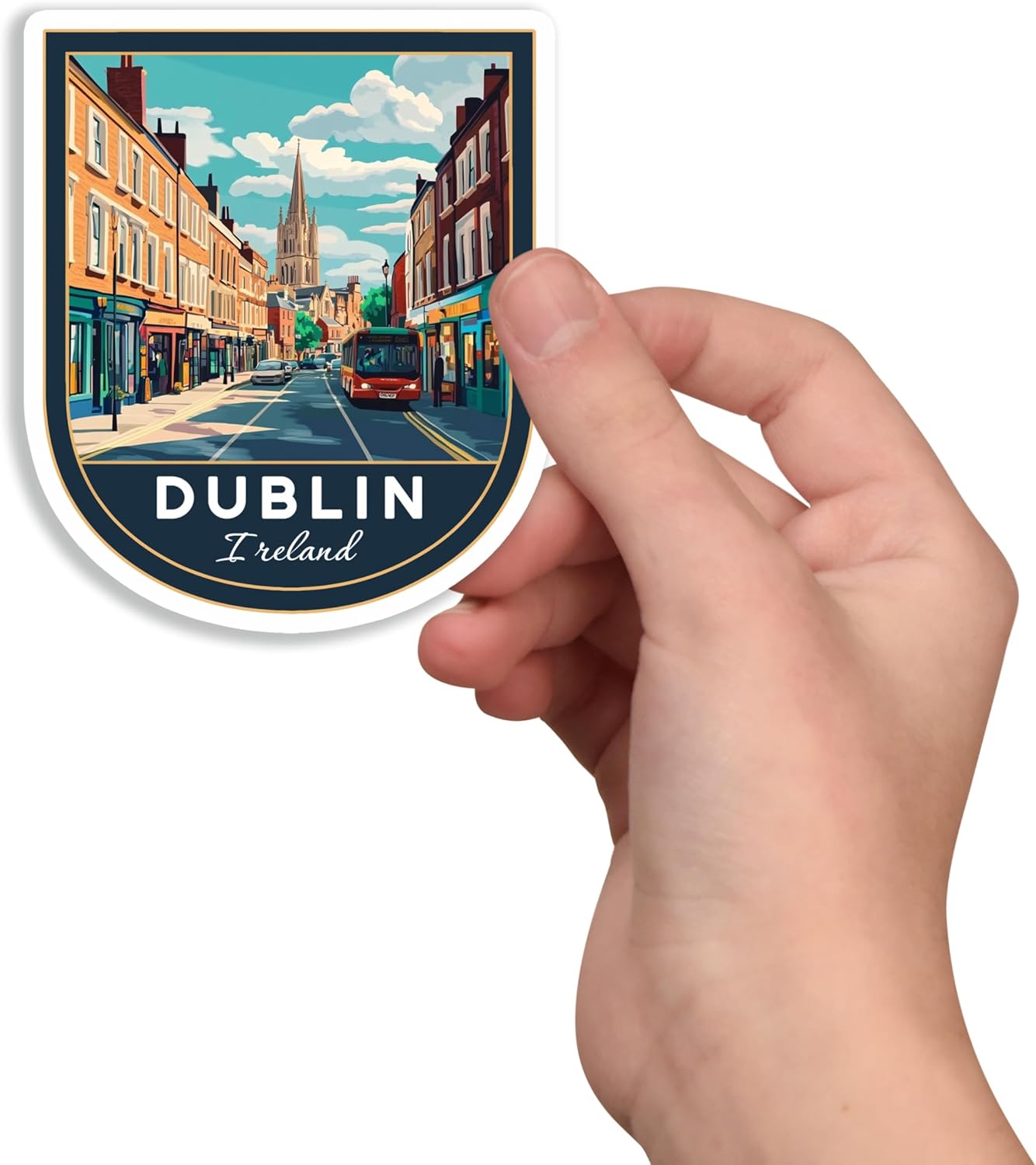 (3 Pcs 3X3) Dublin Ireland Stickers - Dublin Travel Sticker - Ireland Travel Gift - Dublin Souvenir - Decals for Luggage - Suitcase - Scrapbook - Laptop - Water Bottle - Image 3