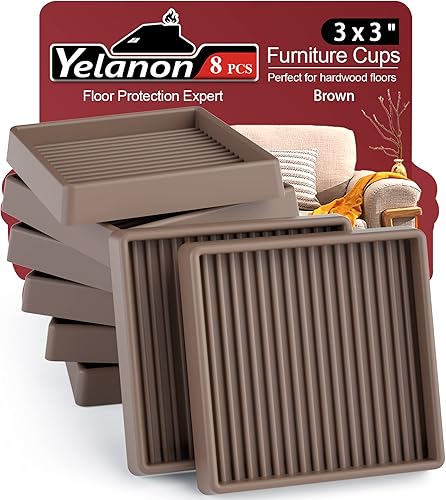 Posavasos para muebles  8 tazas giratorias para muebles de 3 pulgadas  Almohadillas antideslizantes para muebles  Suelos de madera dura  Pinzas