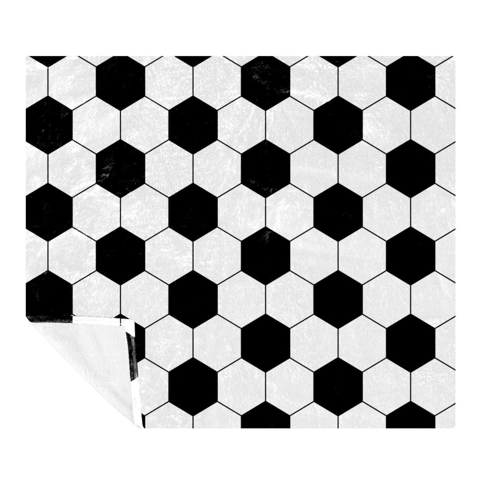 Manta de forro polar, súper suave y lujosa, color negro y blanco