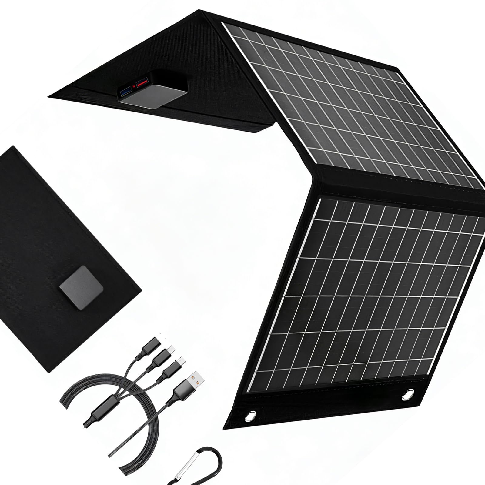 Consistent 28W Foldable Solar Panel Unit with IP67 Security for Phones Tablets and Backup Power Camping Solar Device