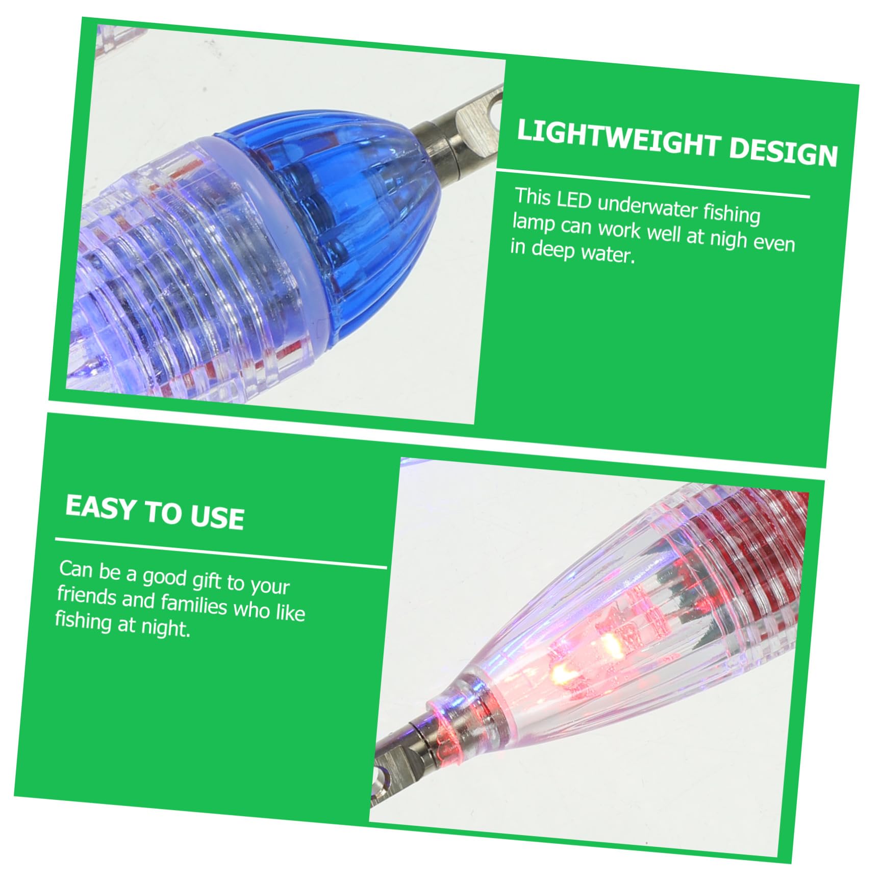 Yardwe 3 Pz Lampada di Pesce Esca da Pesca Luce Accessori per La Pesca Pesca Ha Condotto La Luce Esche Esca da Pesca Lampada Lampeggiante Esche da Pesca PC Resina di Policarbonio