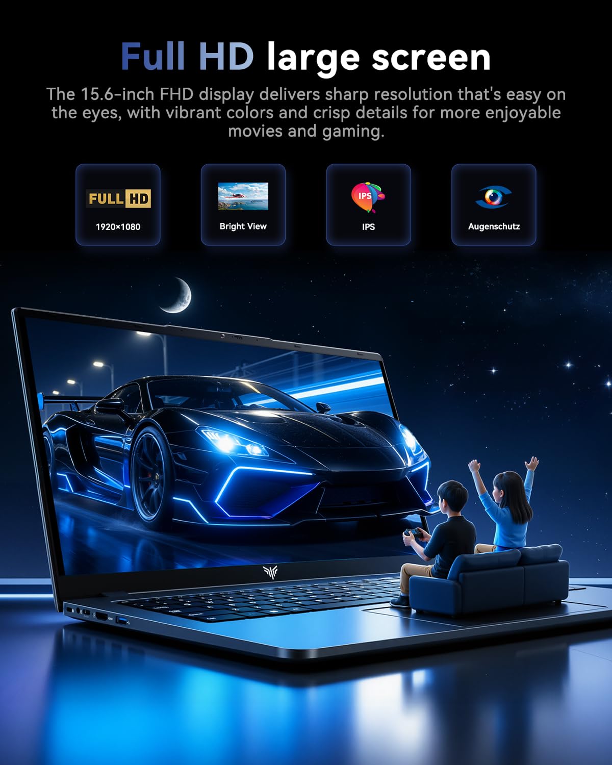 ACEMAGIC Gaming-Laptop – 2026 Neuester 15,6-Zoll-FHD-Display-Laptop mit Core i5-12600H-Prozessor mit bis zu 4,5 GHz, 16 GB RAM DDR4, 512 GB NVMe PCIe 3.0 SSD Gaming-Notebook, leichtgewichtig