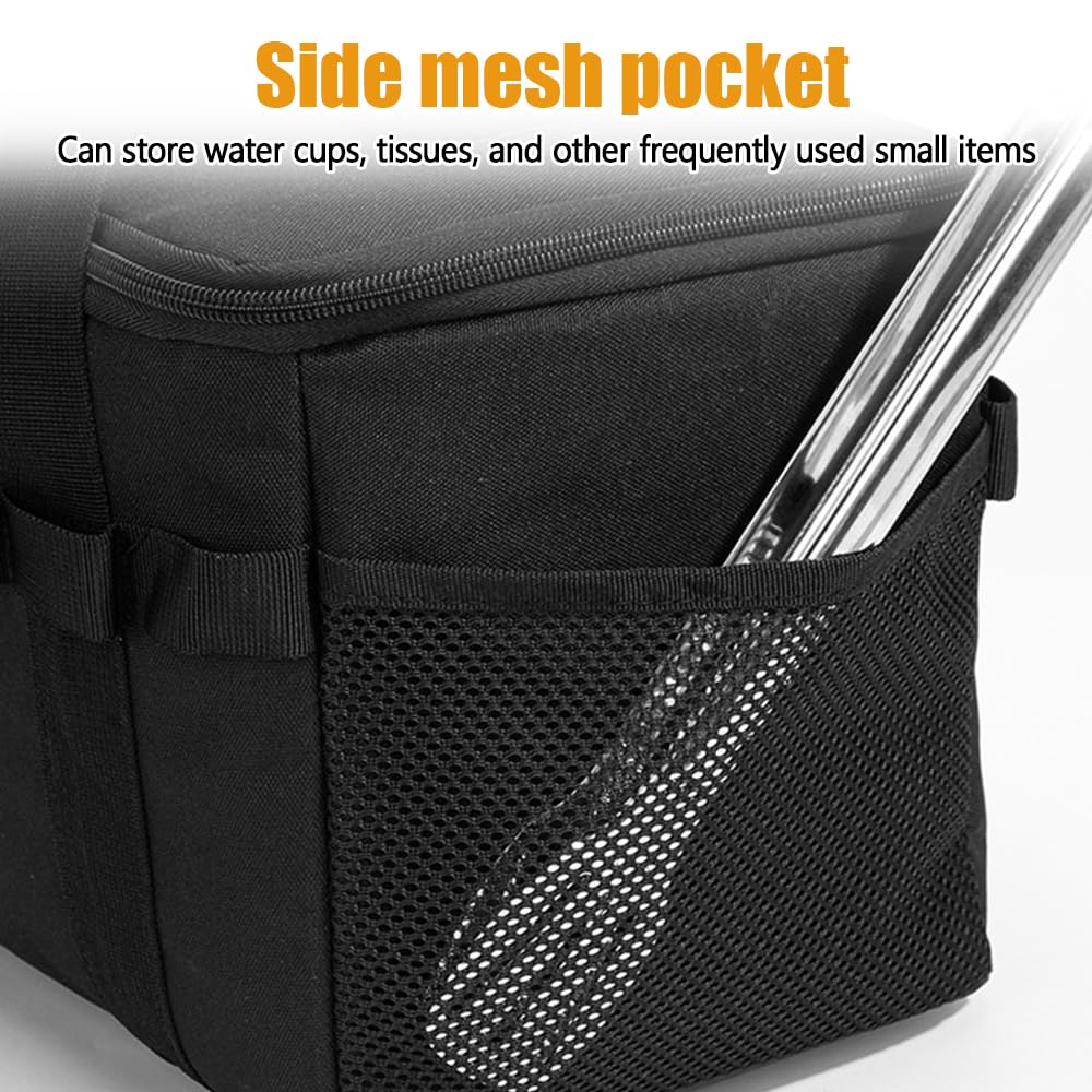 MiOYOOW Taktische Bestecktasche, Camping Aufbewahrungstasche, Outdoor Kochgeschirr Organizer, Picknick Tragetasche mit Molle Gurtband und Herausnehmbaren Trennwänden für Camping Grillen