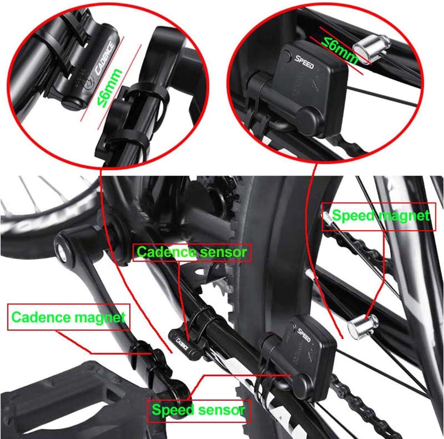 Tachimetro Ciclocomputer Wireless Ciclocomputer Chilometraggio Ciclocomputer Multifunzionale Antipioggia con Display LCD Contachilometri (Color : White)