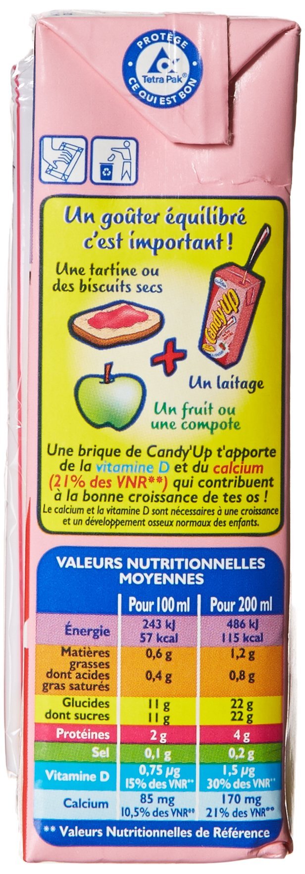 Candia Lait Arôme Fraise Candy 'Up 6 x 20 cl