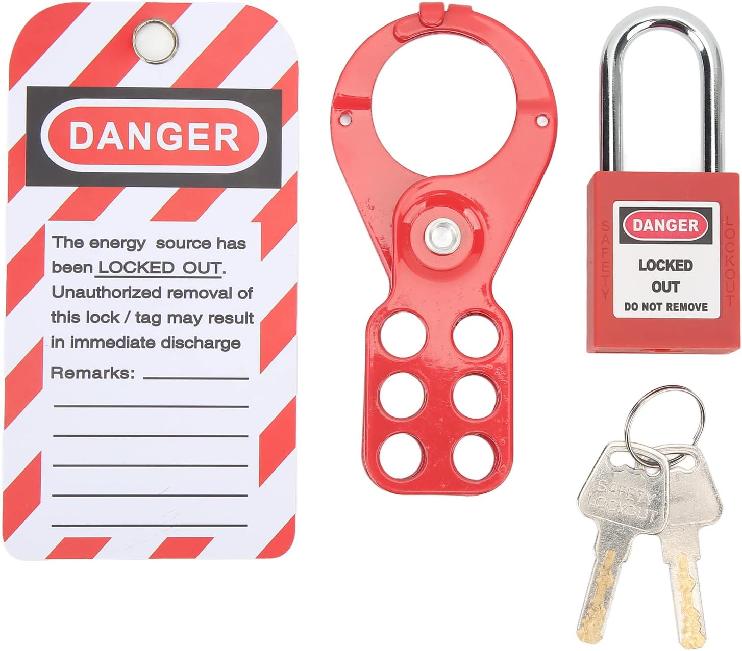 Security Padlock Set, Padlock Cylinder Label Kit Made of Brass