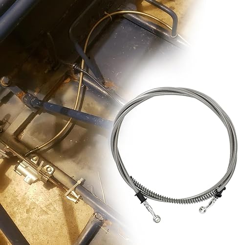Vista 2 de HIAORS Manguera de línea de freno hidráulico trenzada de acero inoxidable de 86 pulgadas, compatible con GY6 150cc TaoTao Roketa Kazuma Sunl Jonway