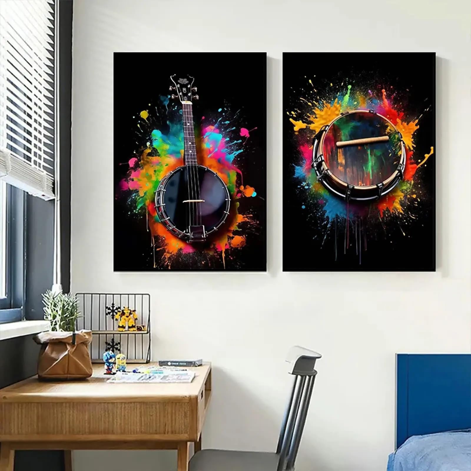 Peintures murales de guitare électrique pour passionnés - 8