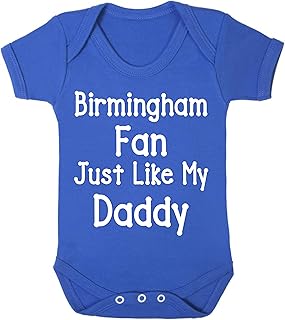 All About The Print Baby,Clothing,Baby Boys 0-24m,Bodysuits & One-Pieces,Bodysuits Birmingham Fan Just Like Daddy Football Baby Grow Vest Boy Girl Gift Romper Newborn Shower