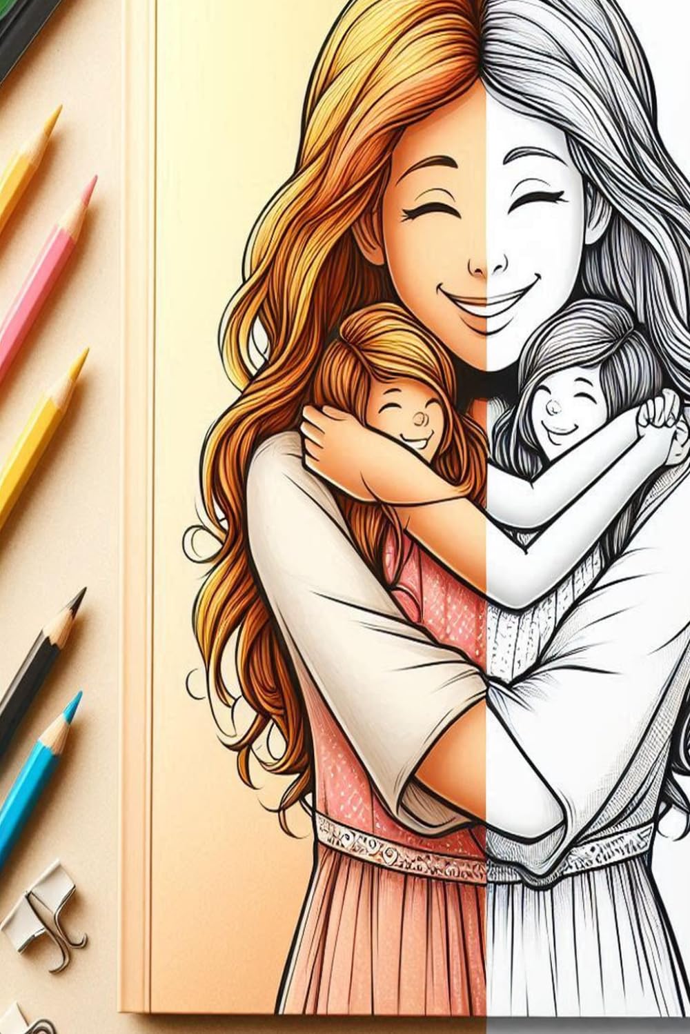 Coloriage Maman et moi: 50 dessins à colorier