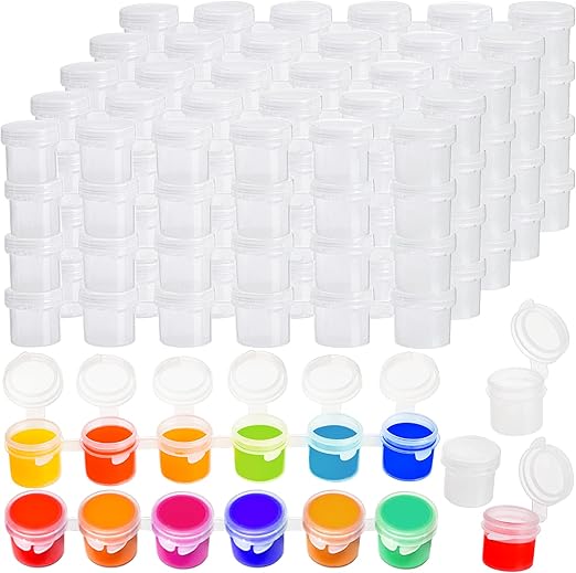ZEAYEA 100 Strips 600 Pots Empty Paint Pots, Mini Paint