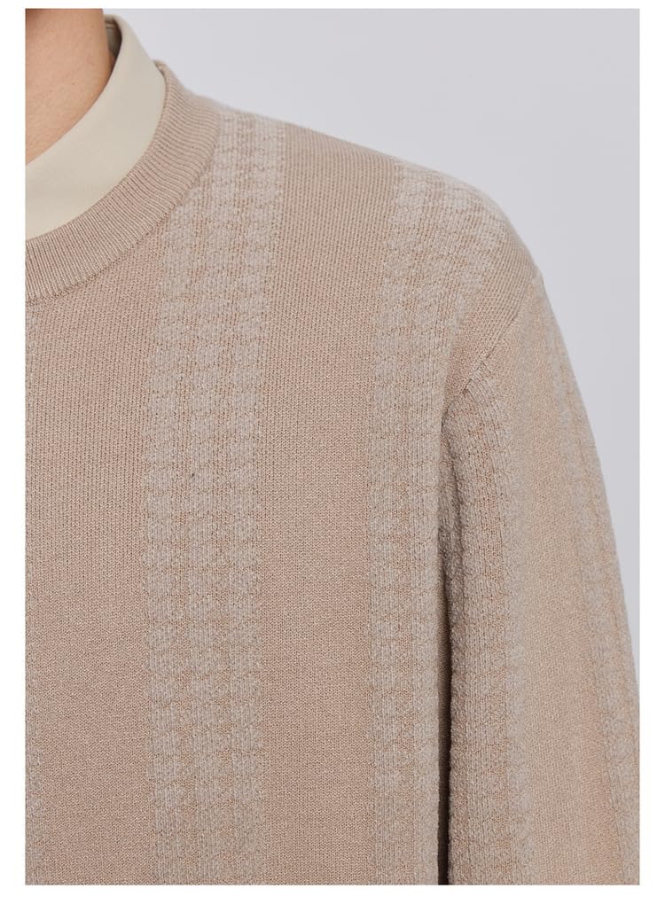 Falso Camisa De 2 Piezas Jersey Suéter Casual Suelto De Otoño E Invierno para Hombres
