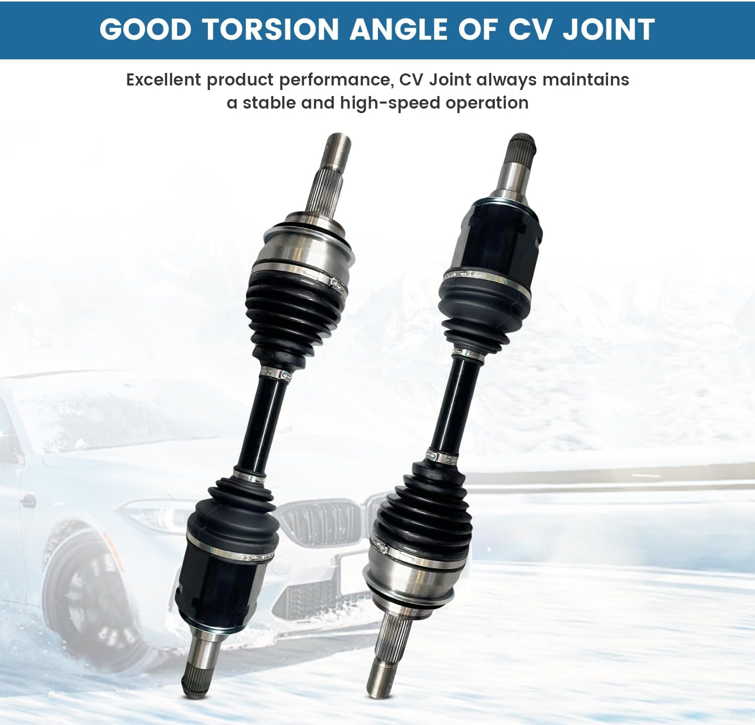 2PCS Front CV Axle Drive Shaft for Toyota 4Runner 2003-2023 Tacoma 2005-2020 FJ Cruiser 2007-2014 & Lexus GX460 2010-2023 GX470 2003-2009, Front Left & Right CV Axle Shaft Assembly Replacement 66-5235