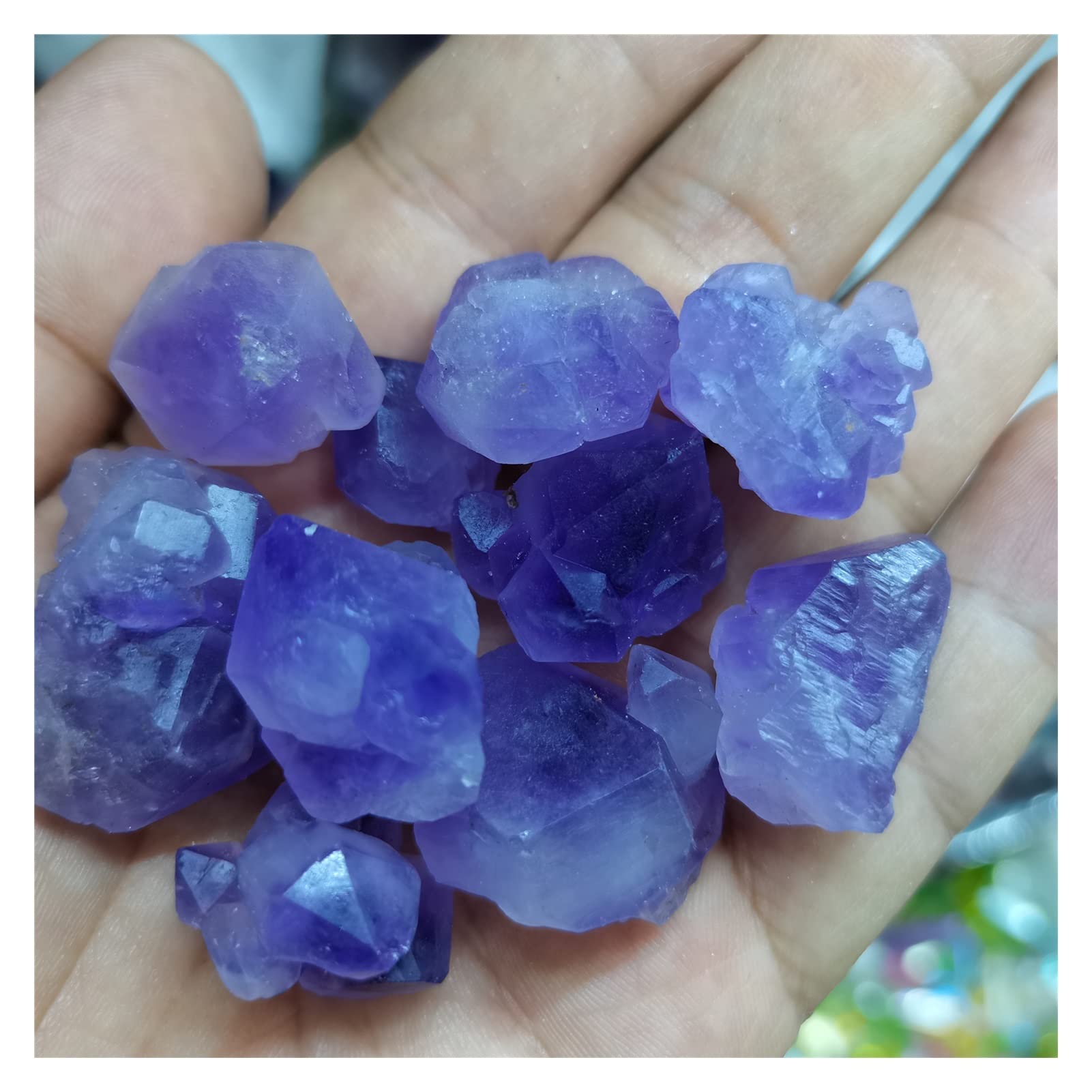 Amethyst Rohstein 50 / 100g Natürlicher Amethyst Roher Quarz Kleine Cluster Heilung Reiki Stein Kristall Point Probe Wohnkultur Rohkristalle Mineralien (Size : 500g)