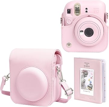 Protective Case for Fujifilm Instax Mini 12 Instant Camera -With Light-sensitive Holes, Lower Right Lens Fit, Specially Designed for Mini 12 Camera Blossom Pink
