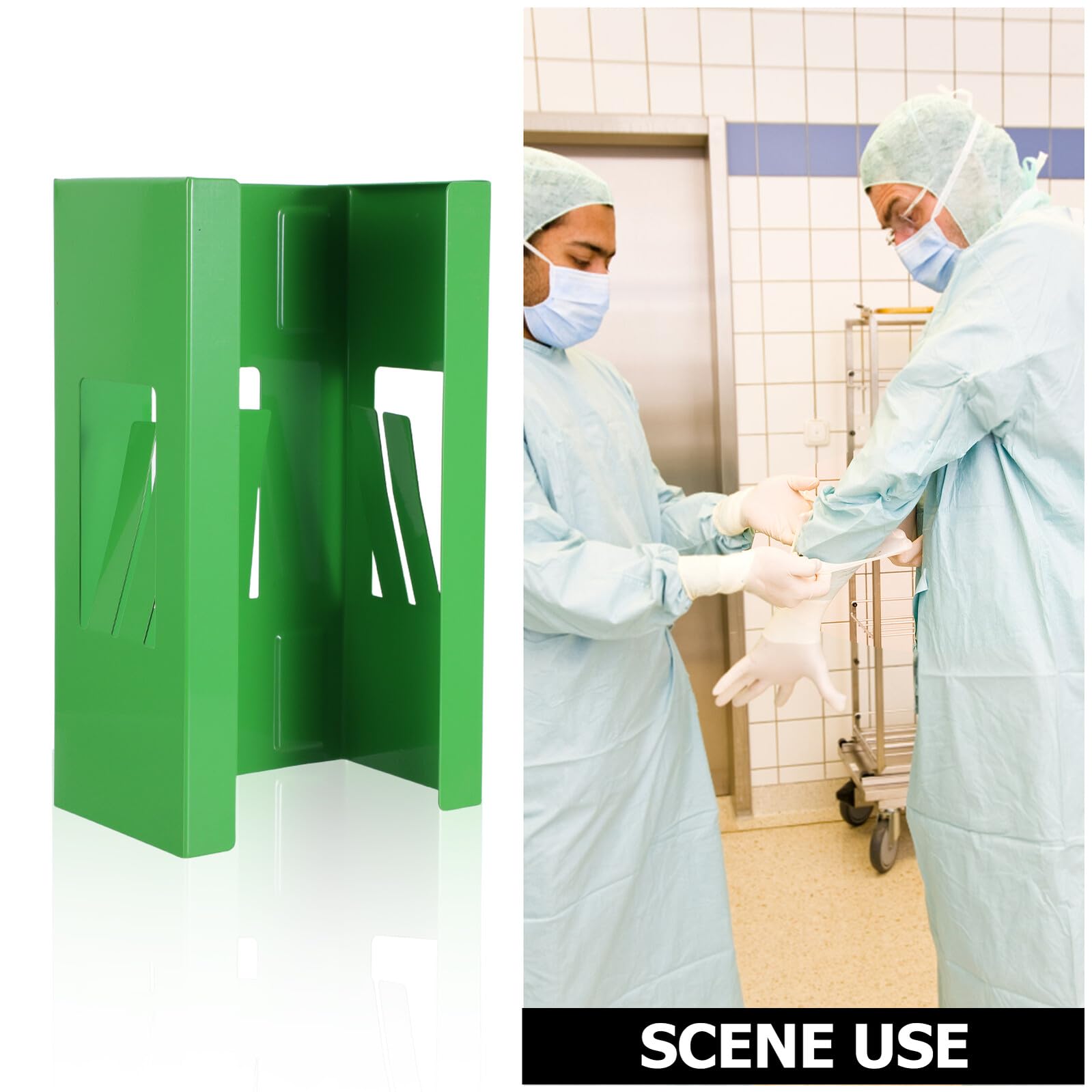 Soporte Magnético para Caja de Guantes Verde Claro de Hierro | Organizador de Pared, Diseño Antideslizante, Dispensación y Ahorro de Espacio